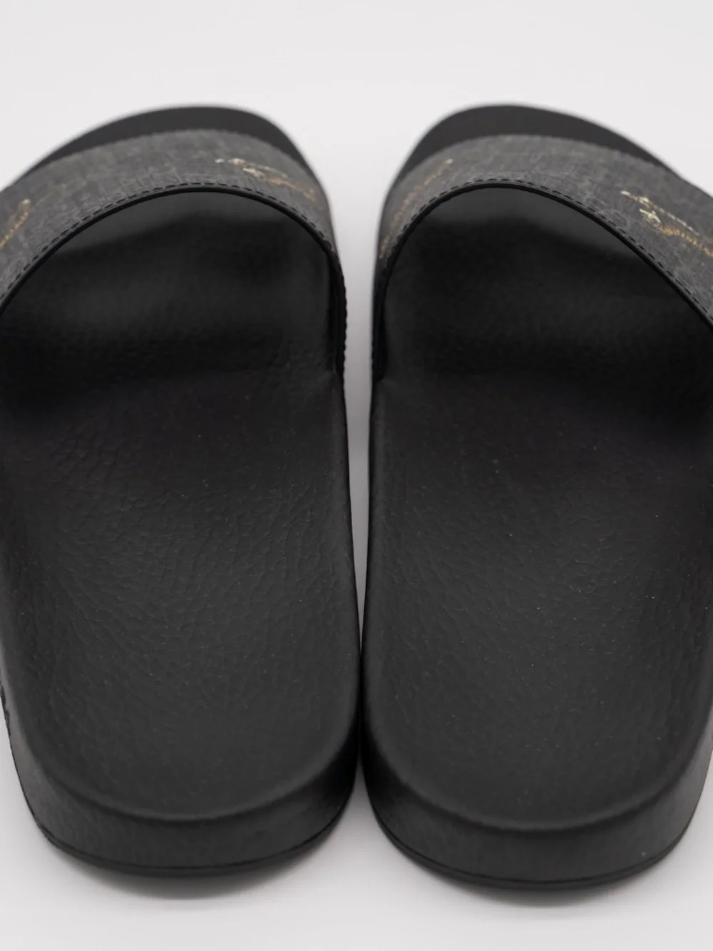 Gucci Men's Slides Tiger Black Canvas Supreme size 9G 9.5 US